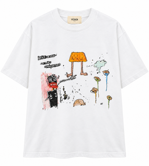 A Thought that refuses to make sense hand-painted tee