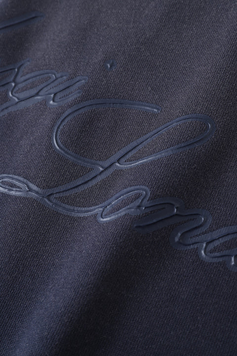 Blue London Script Tee