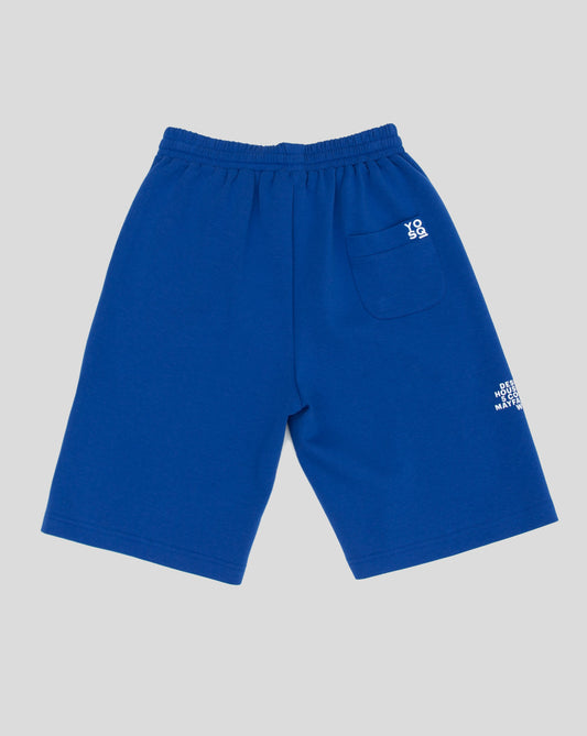 Embroidered YOSQI Shorts (Blue)
