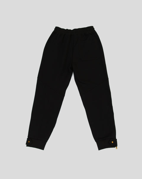 Zip-Cuffed House of Yosqi Logo Sweatpants (Black)